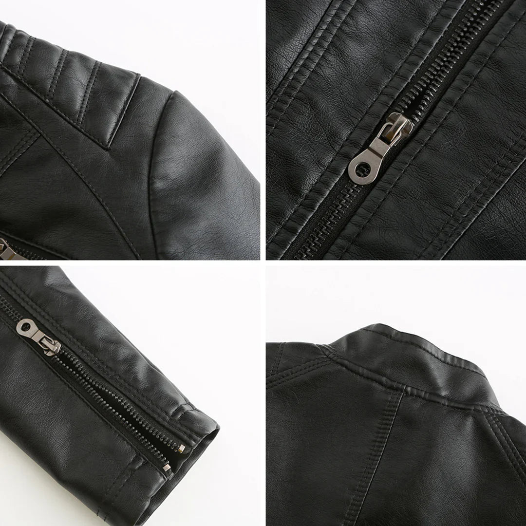 Heidi-Mode | Kunstleder Bikerjack für Damen