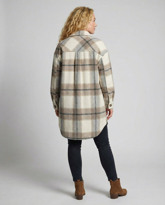 Karierter Damenmantel Herbst Elegant | Heidi-Mode