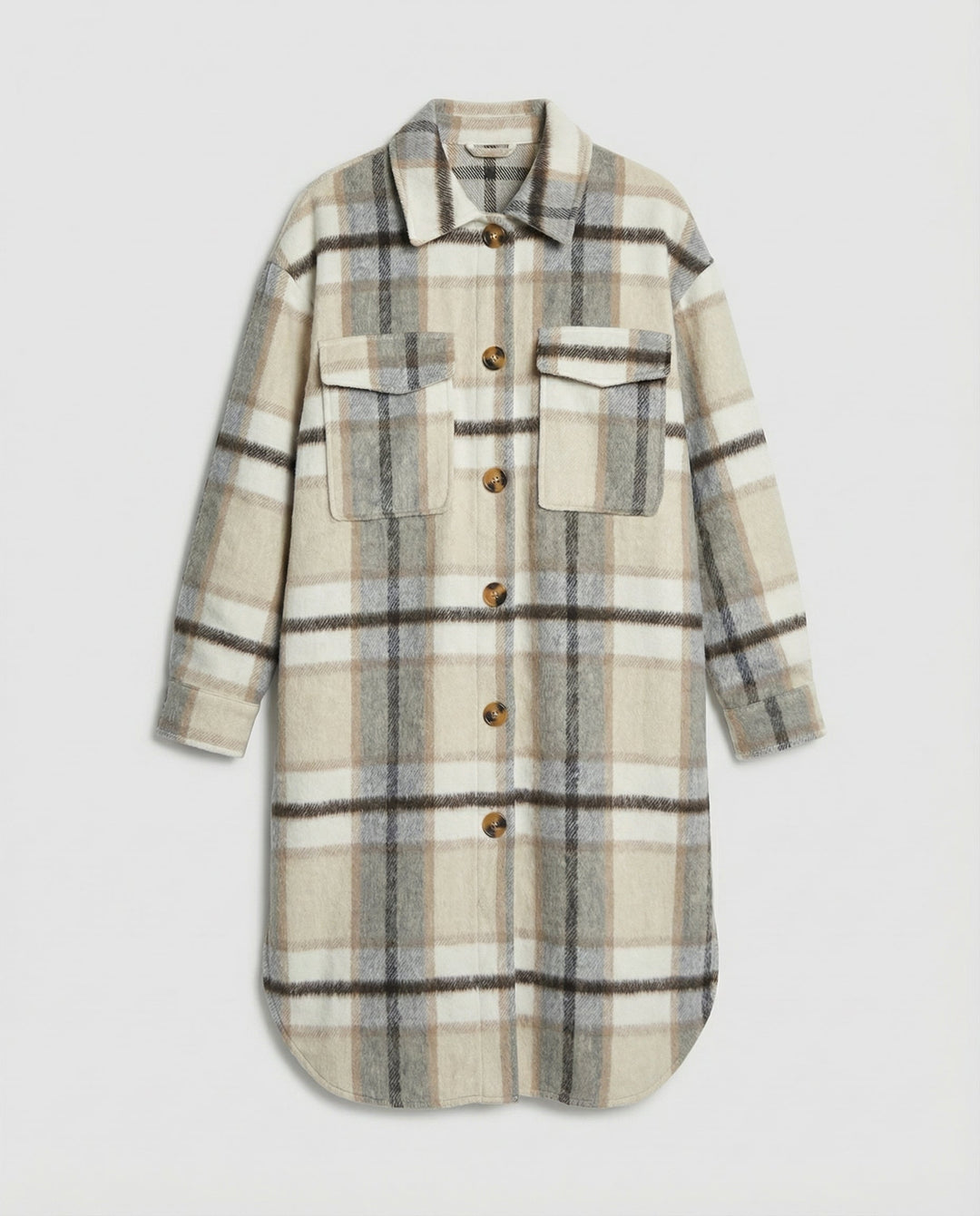 Karierter Damenmantel Herbst Elegant | Heidi-Mode