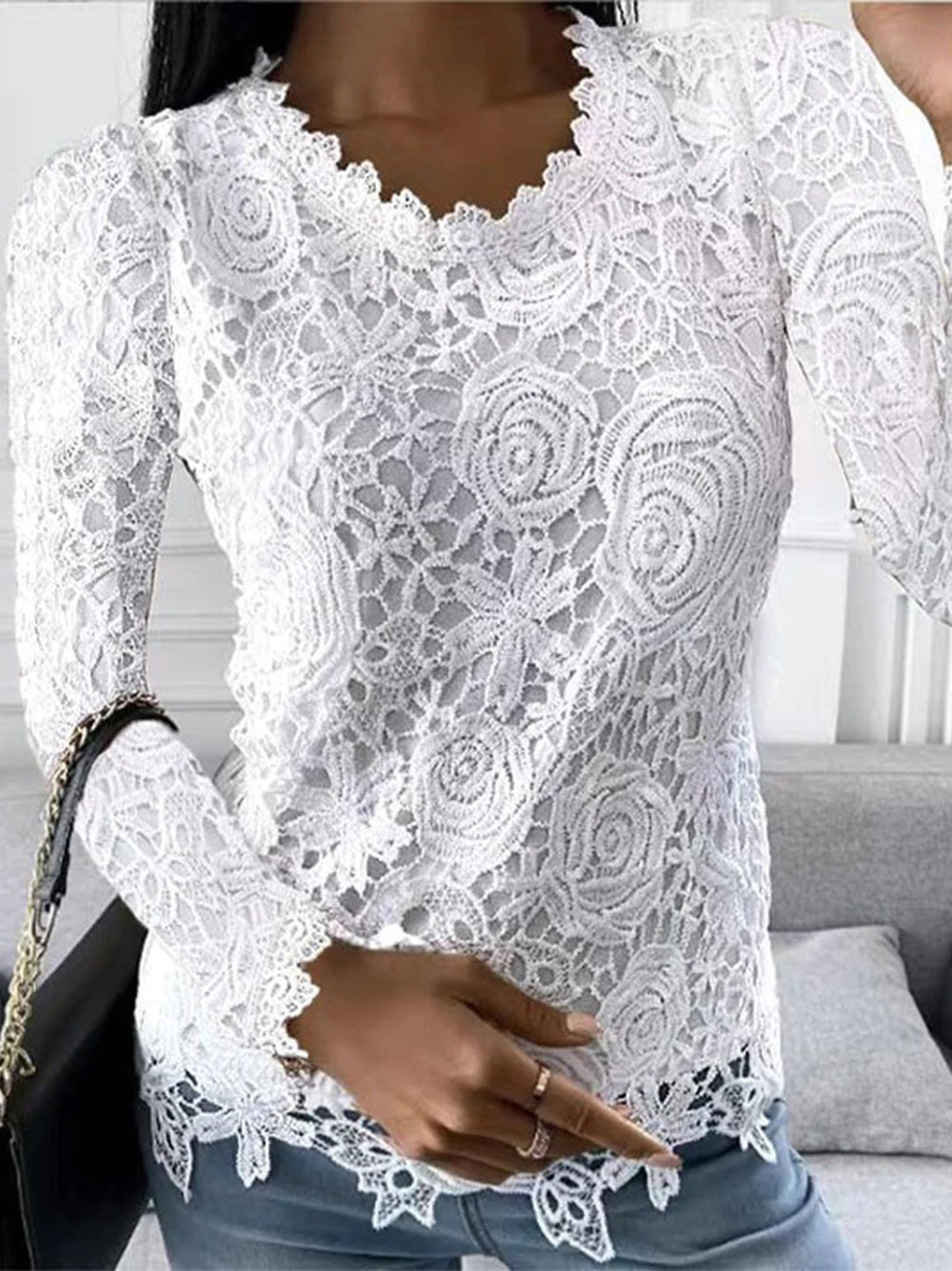 Heidi-Mode | Elegantes Shirt mit Langen Ärmeln für Damen