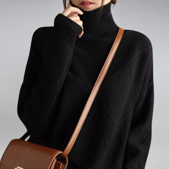 Heidi-Mode | Klassischer Wolle Rollkragenpullover