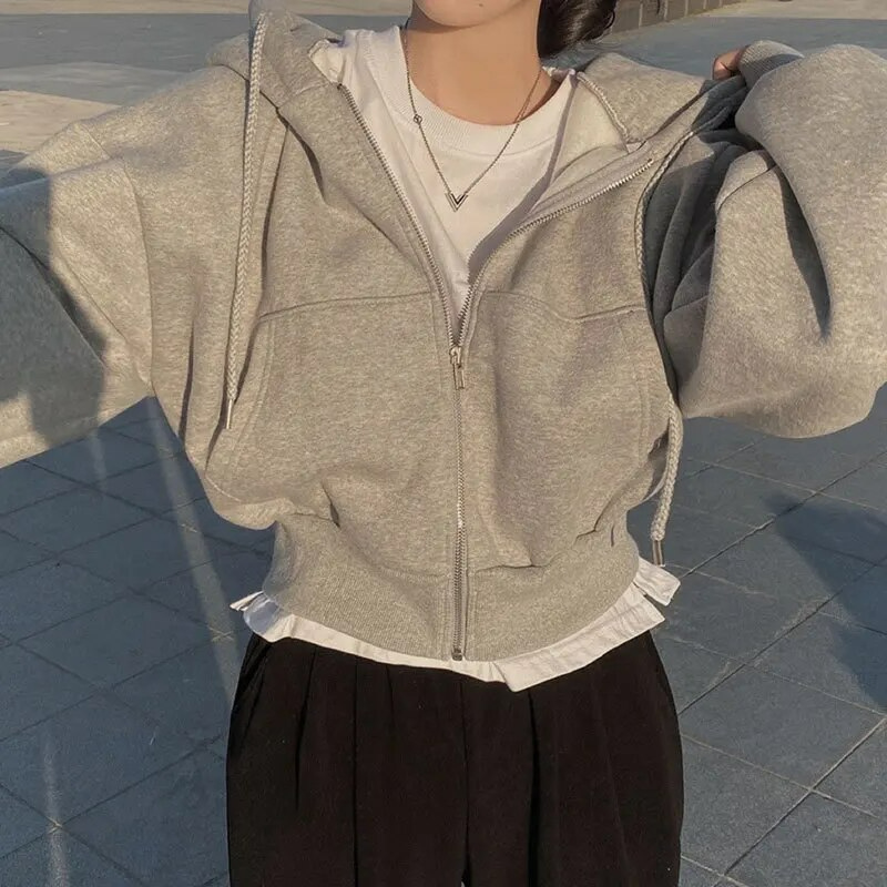 Heidi-Mode | Oversized Zip-Up Hoodie für Damen