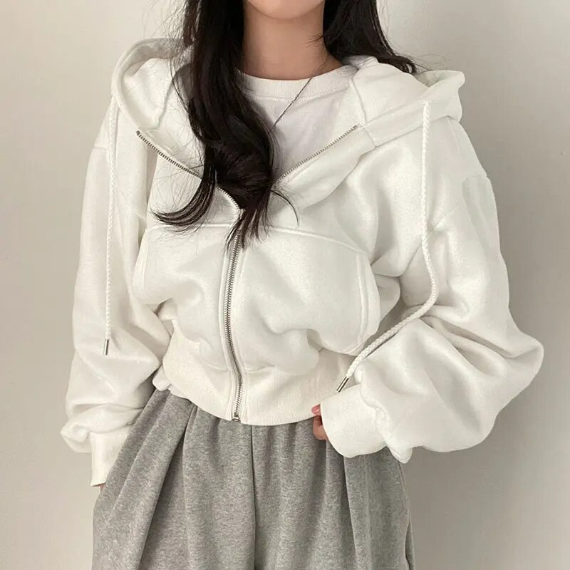 Heidi-Mode | Oversize Reißverschluss Hoodie für Damen