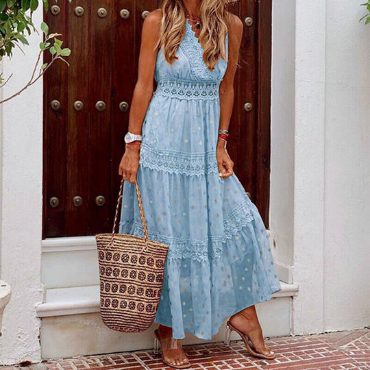 Schönes Sommerkleid aus Boho-Spitze