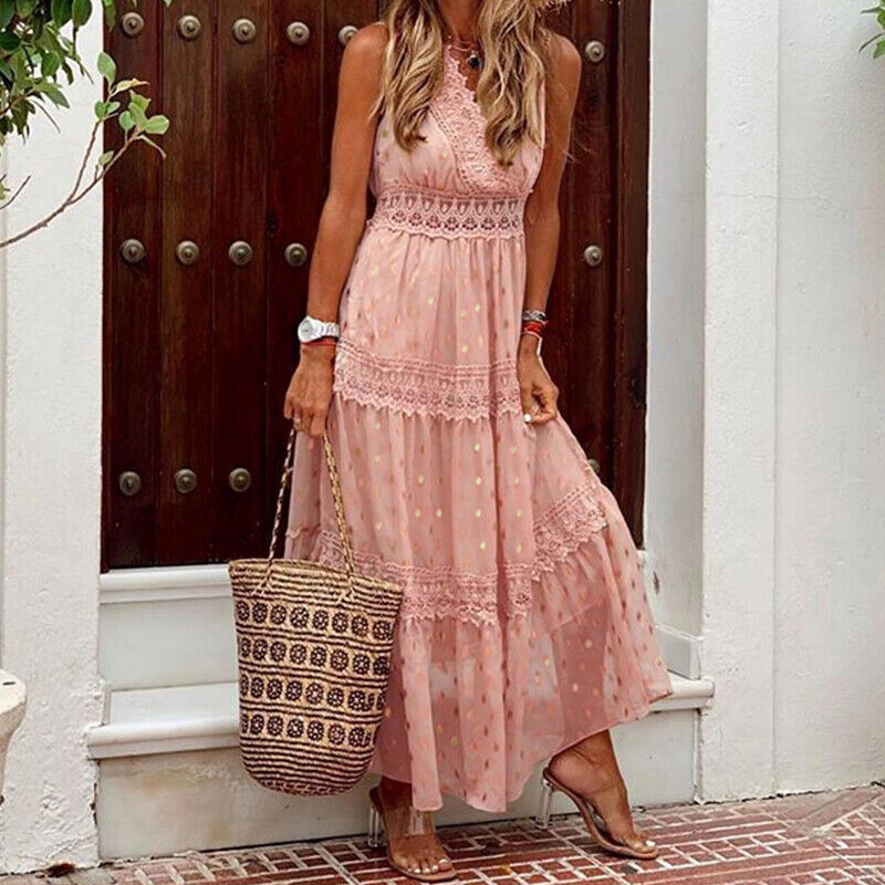 Schönes Sommerkleid aus Boho-Spitze