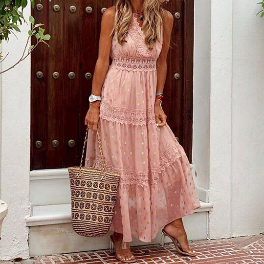 Schönes Sommerkleid aus Boho-Spitze