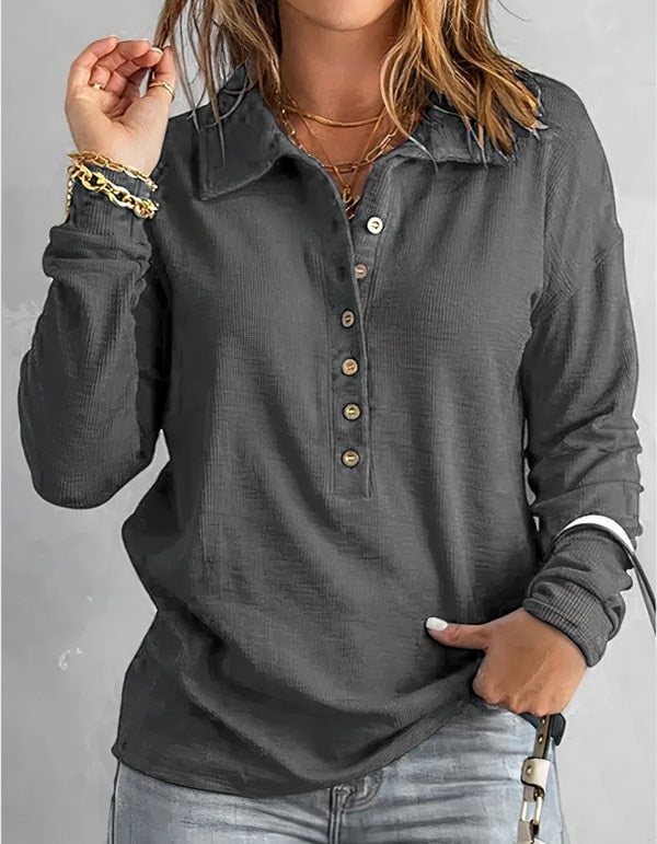 Heidi-Mode | Stilvolle Bluse mit Knöpfen für Damen