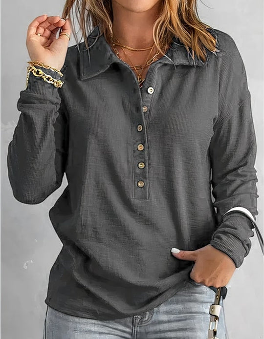 Heidi-Mode | Stilvolle Bluse mit Knöpfen für Damen