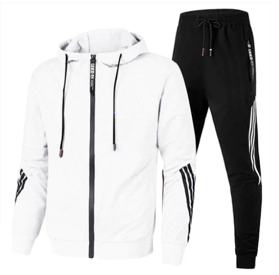 Heidi-Mode | Langärmelig Reißverschluss Kapuzenpulli mit Kordelzug Hose Trainingsanzug Satz
