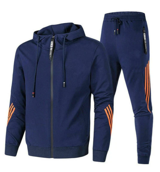 Heidi-Mode | Langärmelig Reißverschluss Kapuzenpulli mit Kordelzug Hose Trainingsanzug Satz
