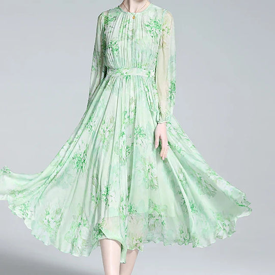 Zijden Bloemenprint Jurk: Elegante Zomerstijl 2024