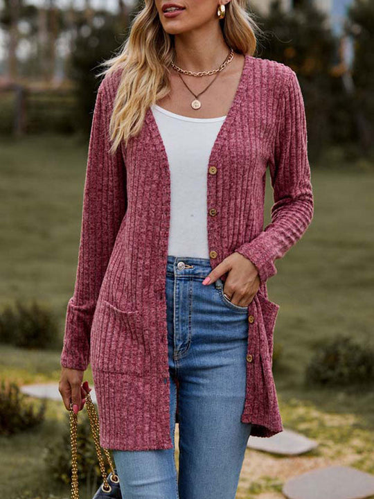 Heidi-Mode | Modische Strickjacke für Frauen mit Taschen
