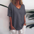 Heidi-Mode | Damen Rundhals-Shirt Unifarben