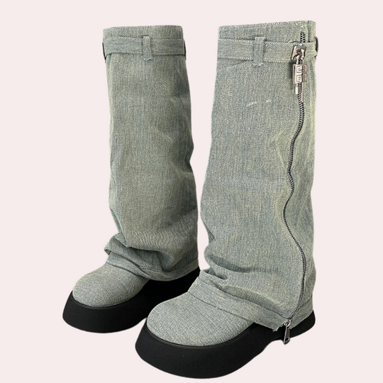 Heidi-Mode | Moderne Jeans Stiefel für Damen Stil und Komfort!