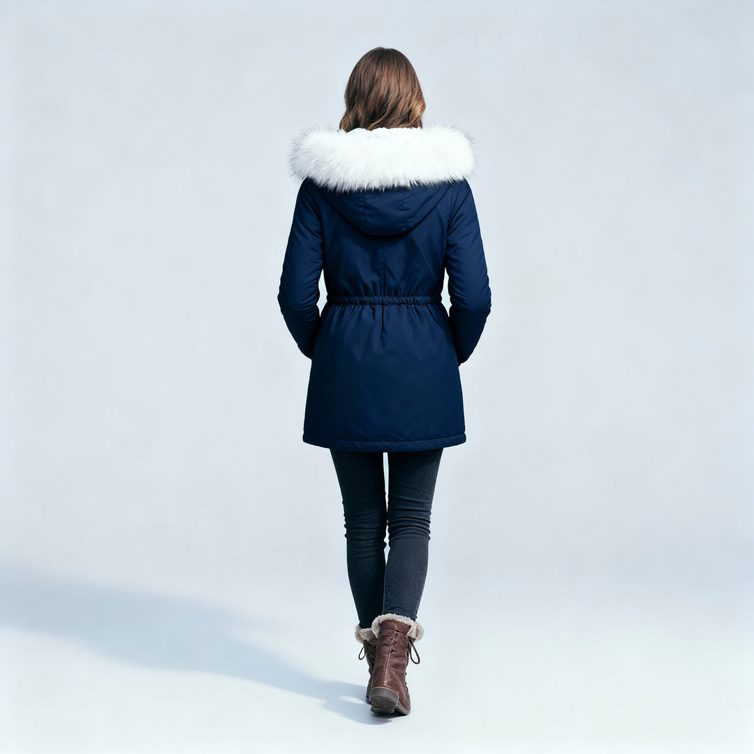 Warme Mittellange Winterjacke