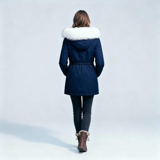 Warme Mittellange Winterjacke