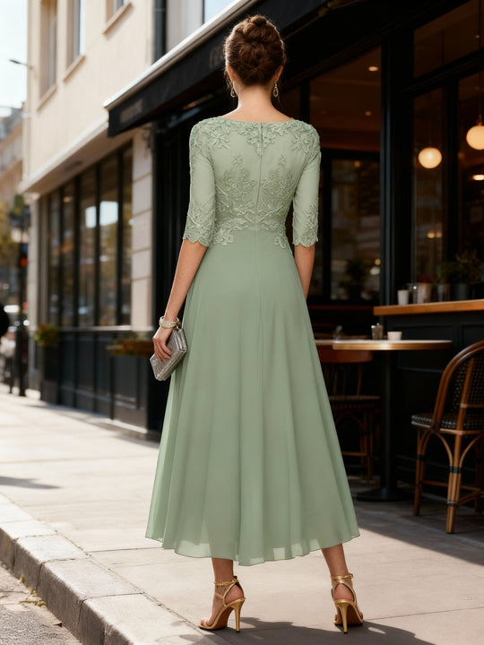 Satin Eleganz Abendkleid