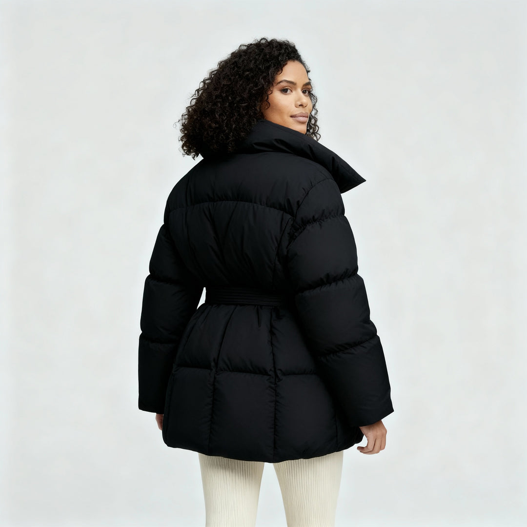 Moderne Figurbetonte Damen Winter Stehkragenjacke Kurz