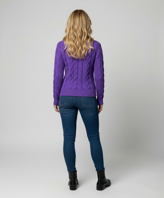 Zopfmuster Rollkragenpullover Damen | Heidi-Mode