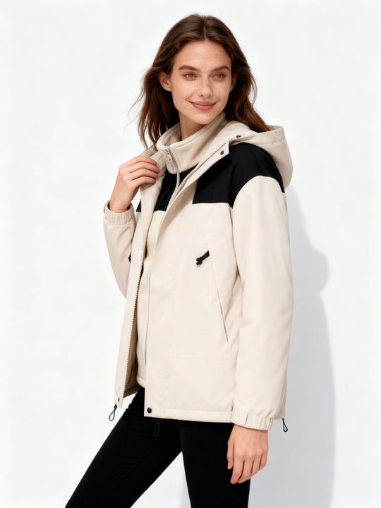 Vielseitige Fleece Kapuzenjacke