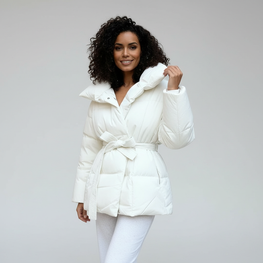 Moderne Figurbetonte Damen Winter Stehkragenjacke Kurz