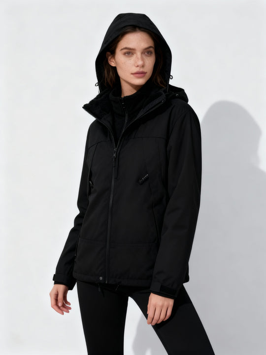 Vielseitige Fleece Kapuzenjacke