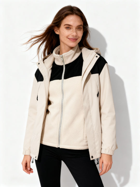 Vielseitige Fleece Kapuzenjacke