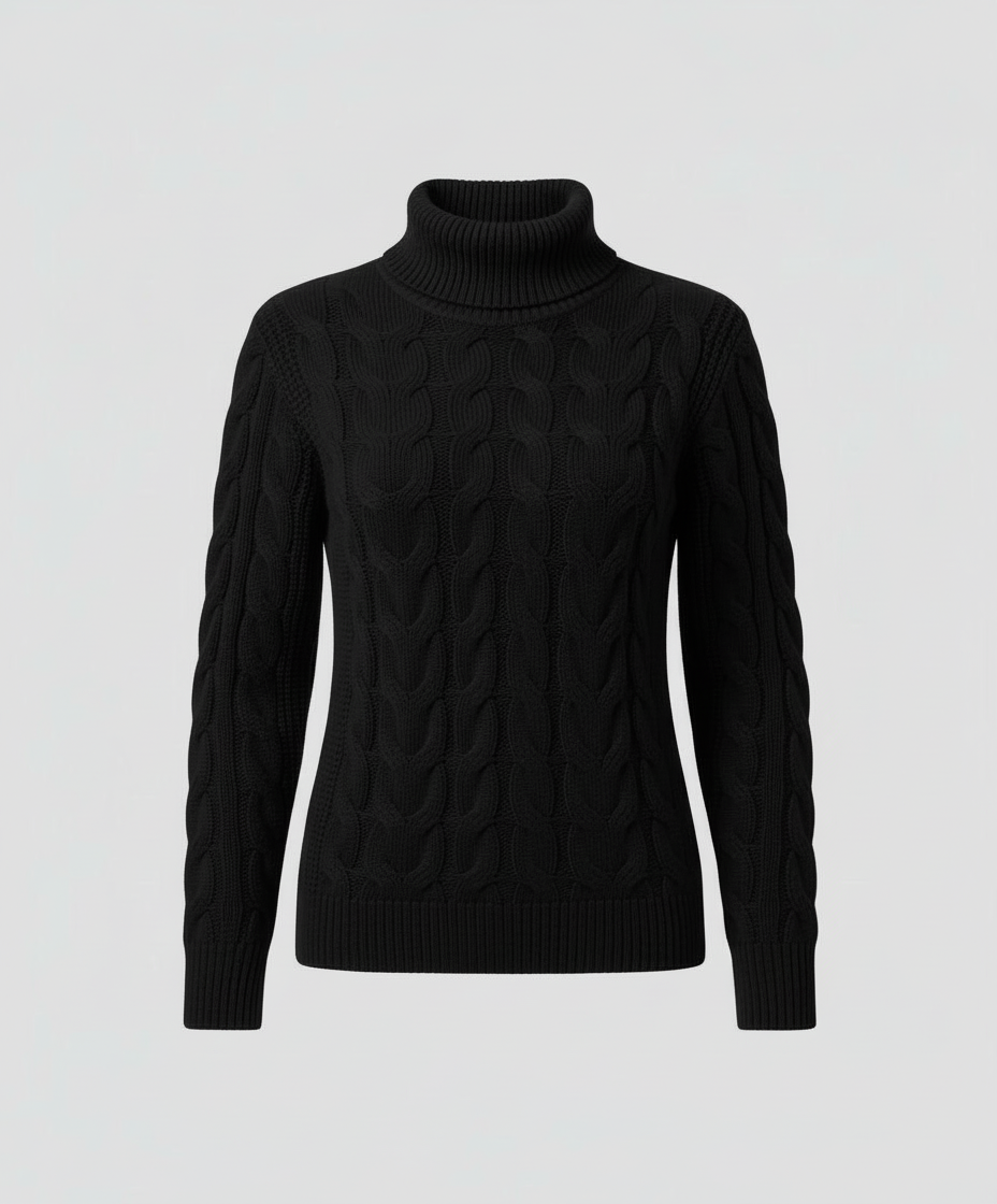Zopfmuster Rollkragenpullover Damen | Heidi-Mode