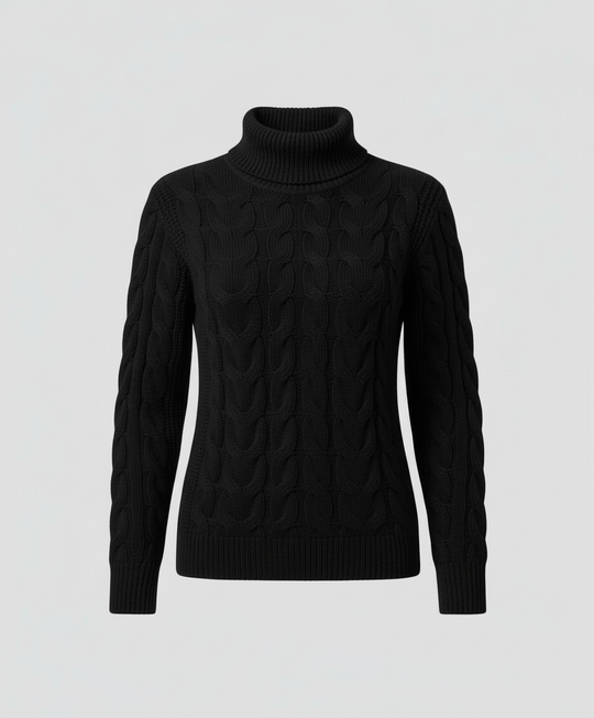 Zopfmuster Rollkragenpullover Damen | Heidi-Mode
