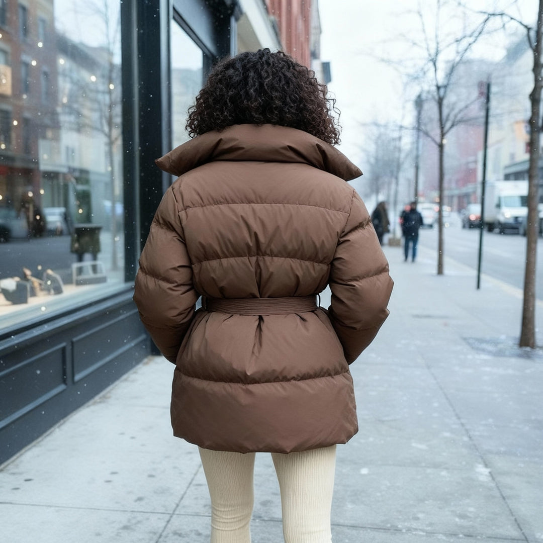 Elegante Taillierte Damen Stehkragenjacke Kurz