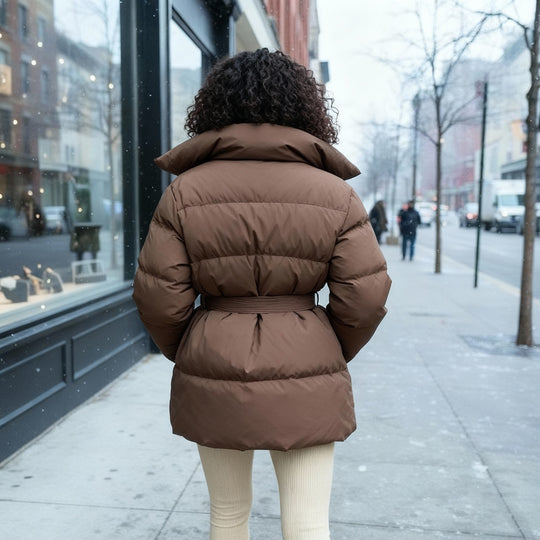 Elegante Taillierte Damen Stehkragenjacke Kurz