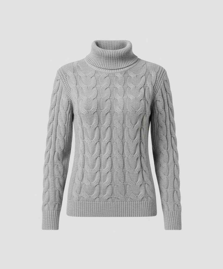 Zopfmuster Rollkragenpullover Damen | Heidi-Mode