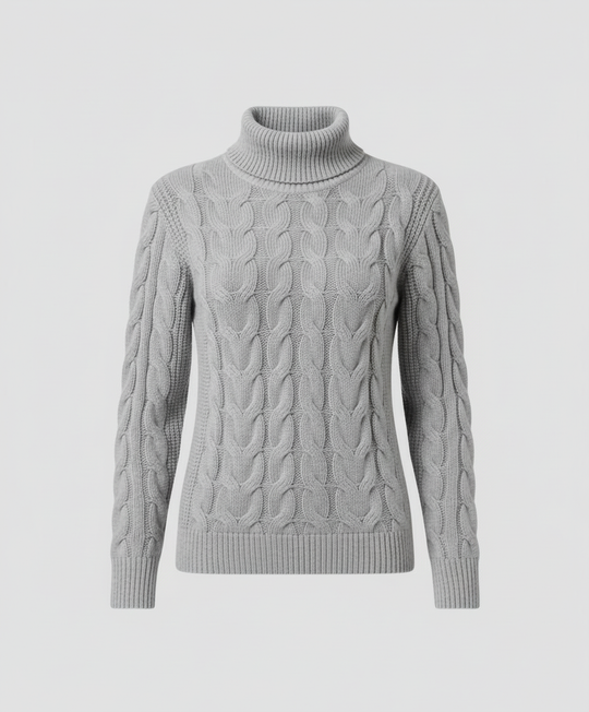 Zopfmuster Rollkragenpullover Damen | Heidi-Mode