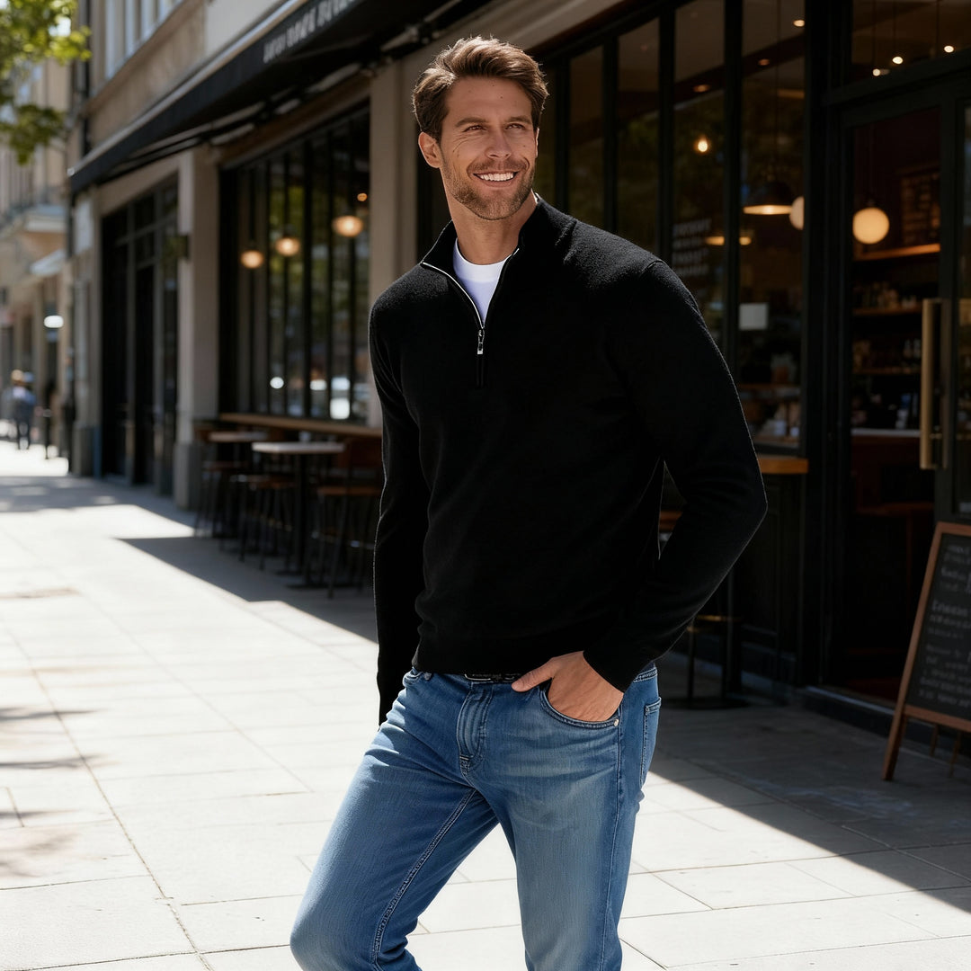 Premium Feinstrick Herrenpullover