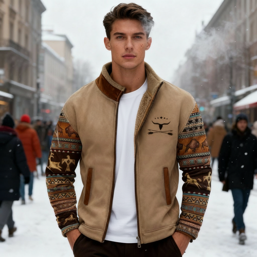 Merino-Fleecejacke Herren Leicht Warm