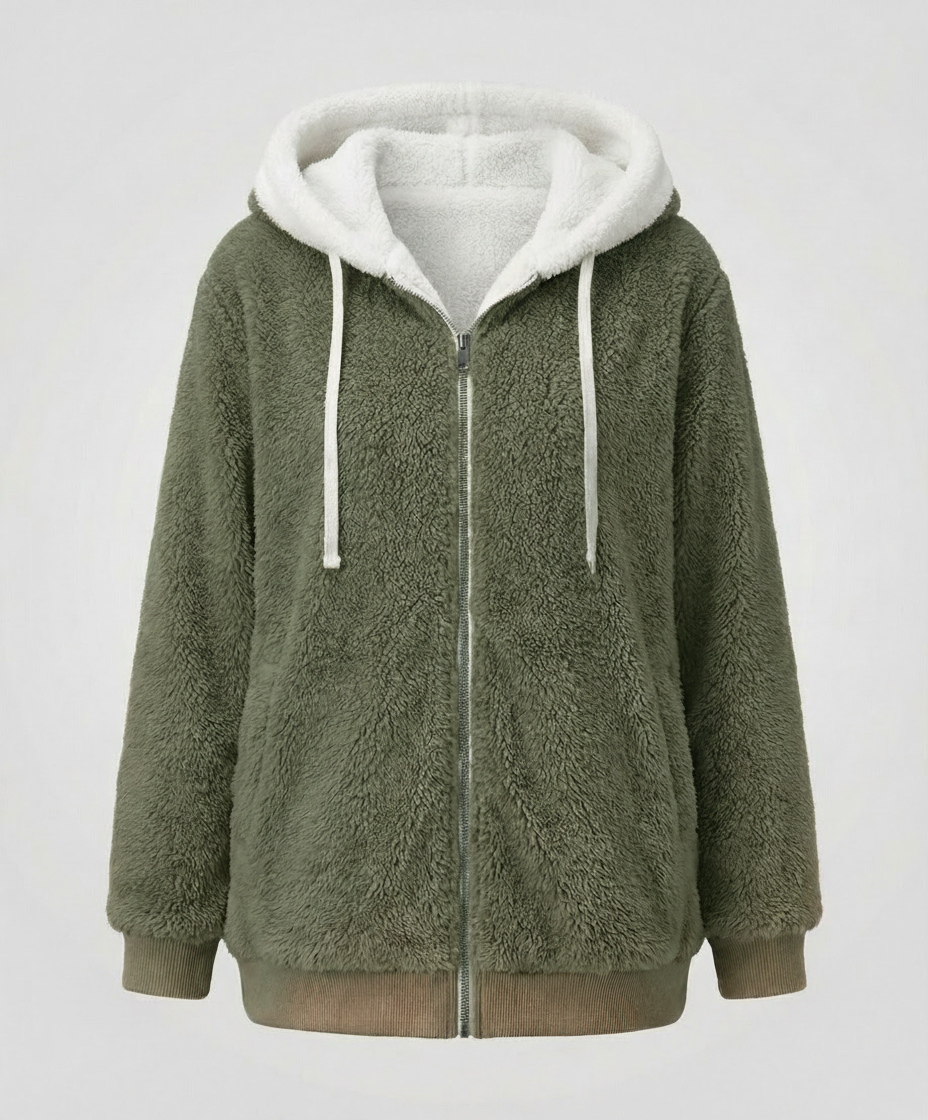 Übergroße Teddyjacke Damen | Heidi-Mode