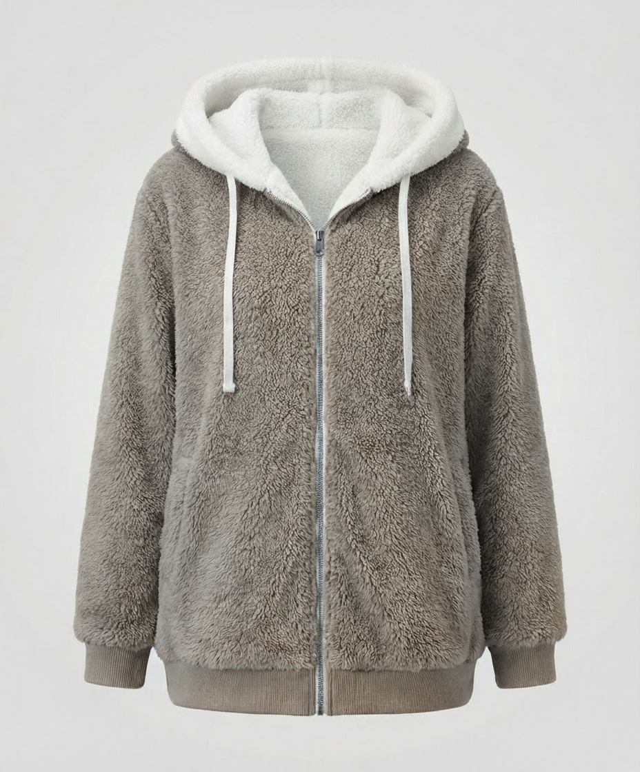 Übergroße Teddyjacke Damen | Heidi-Mode