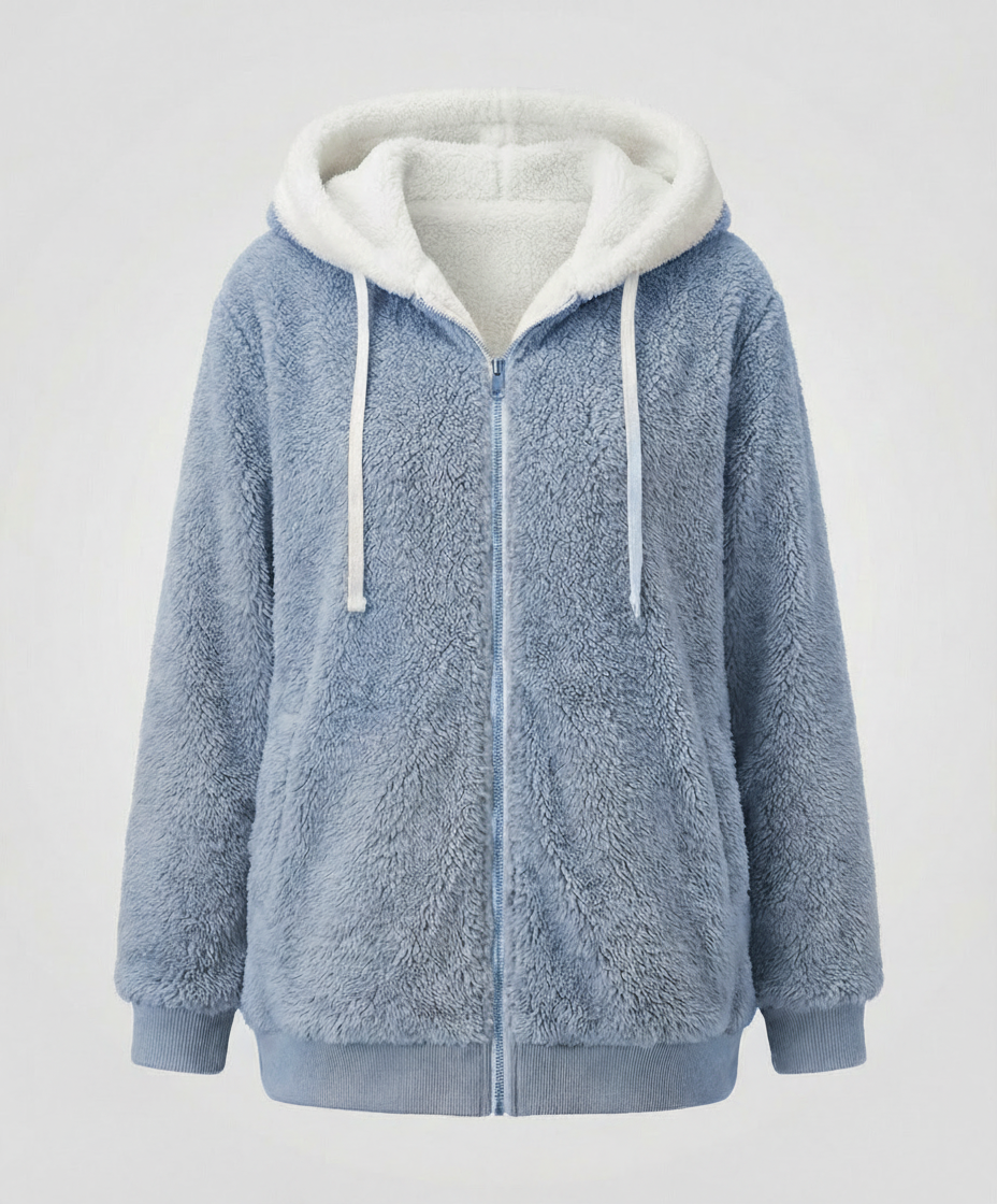 Übergroße Teddyjacke Damen | Heidi-Mode