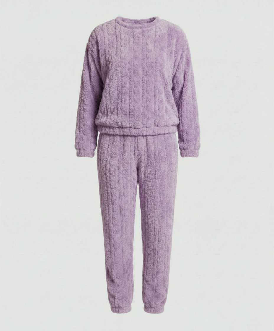 Kuscheliges Damen Fleece-Pyjama-Set | Heidi-Mode