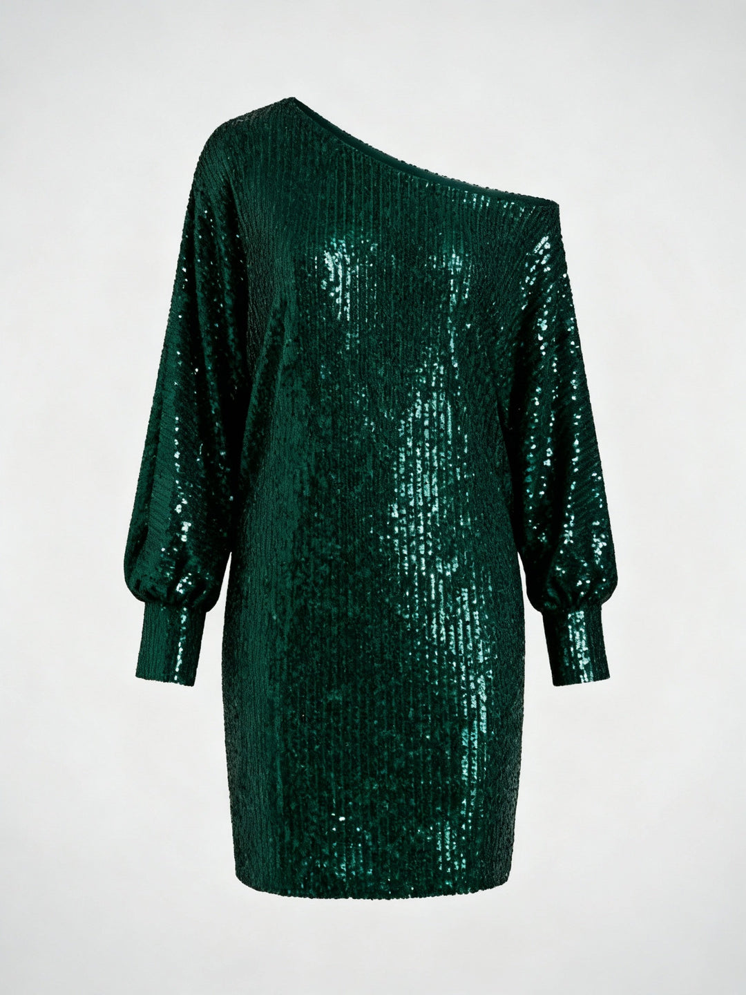 Glamouröses Kontrast Paillettenkleid Damen | Heidi-Mode