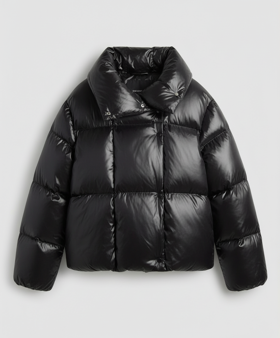 Kurz Daunenmantel Damen Kapuze | Heidi-Mode