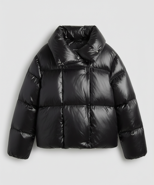 Kurz Daunenmantel Damen Kapuze | Heidi-Mode