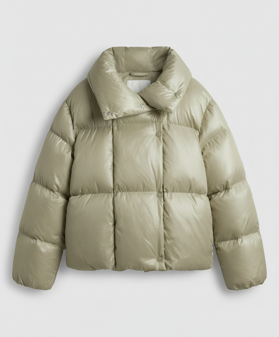 Kurz Daunenmantel Damen Kapuze | Heidi-Mode