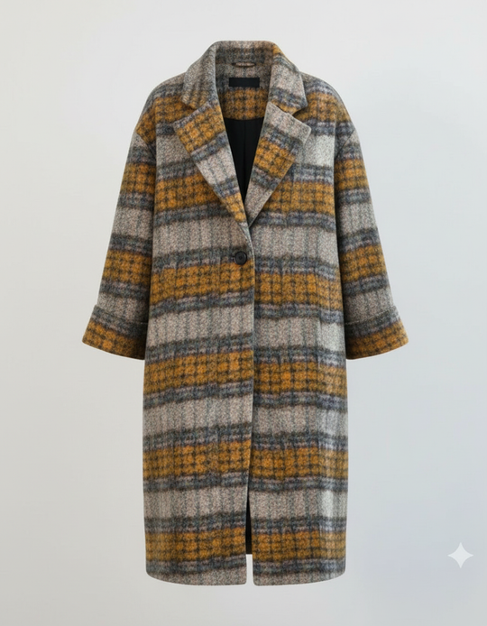 Eleganter Langer Wollmantel Damen | Heidi-Mode