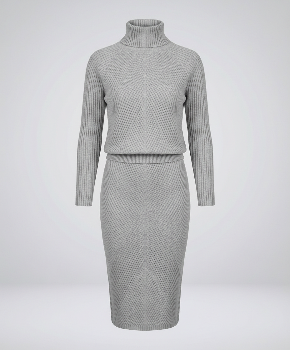 Gemütliches Strickkleid Damen | Heidi-Mode