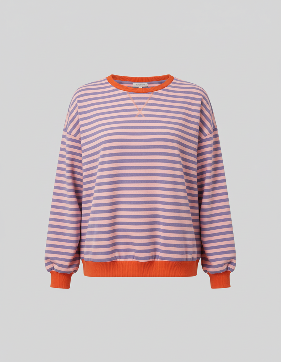 Gestreifter Oversized Pullover Damen | Heidi-Mode