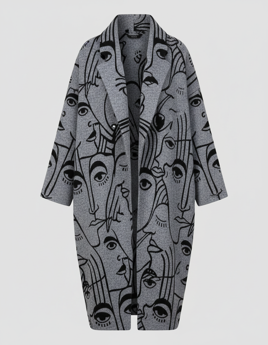 Eleganter Langer Wollmantel Damen | Heidi-Mode