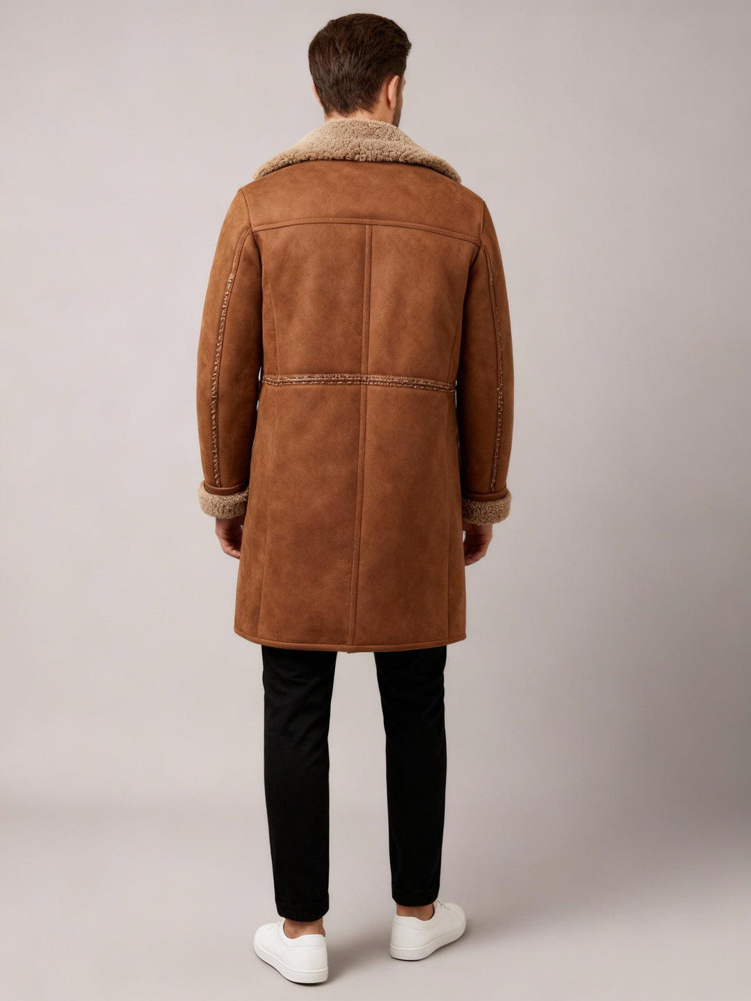 Klassischer Lammfell Pilotenmantel Herren | Heidi-Mode