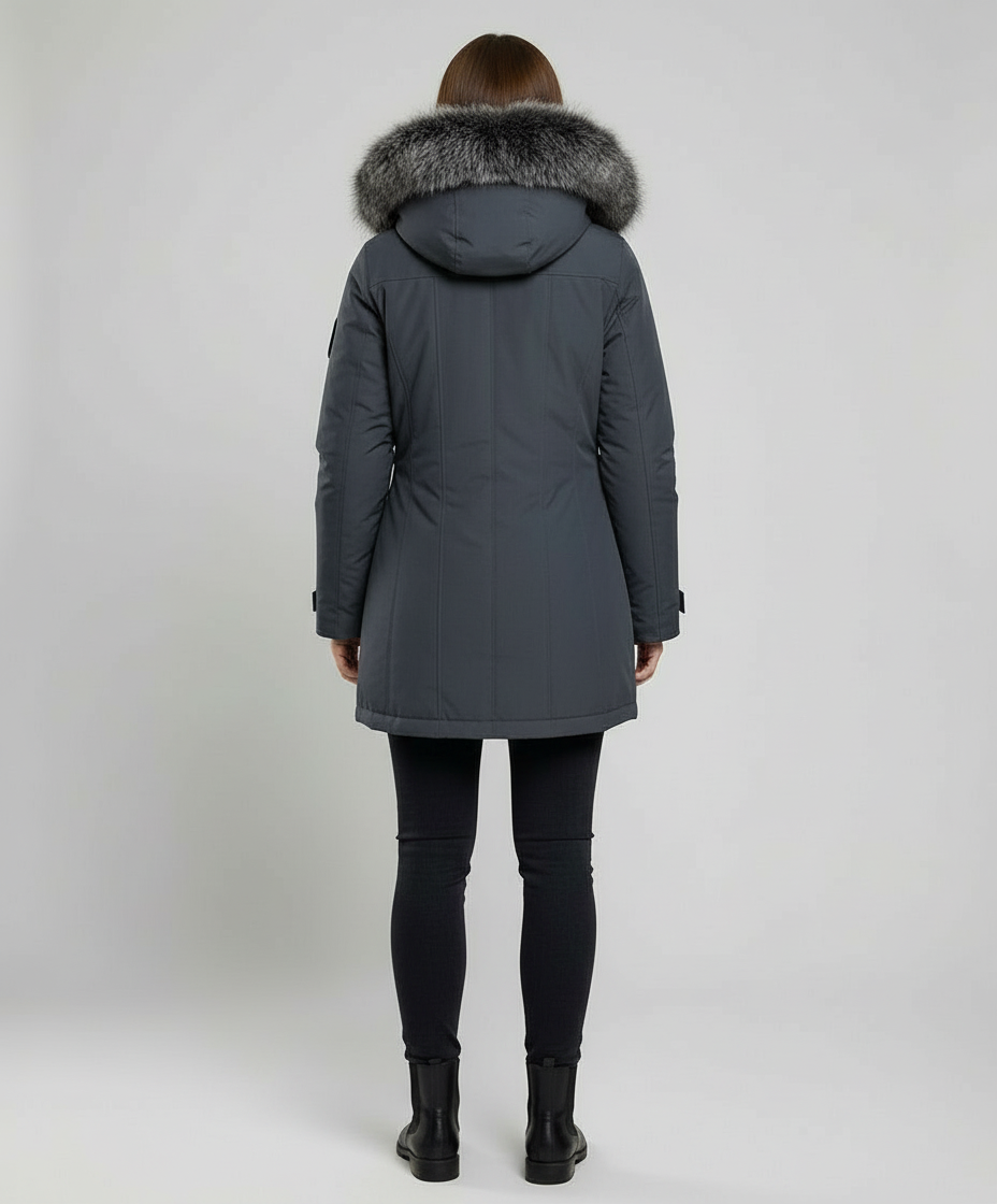 Warmer Winterparka Damen Kapuze | Heidi-Mode
