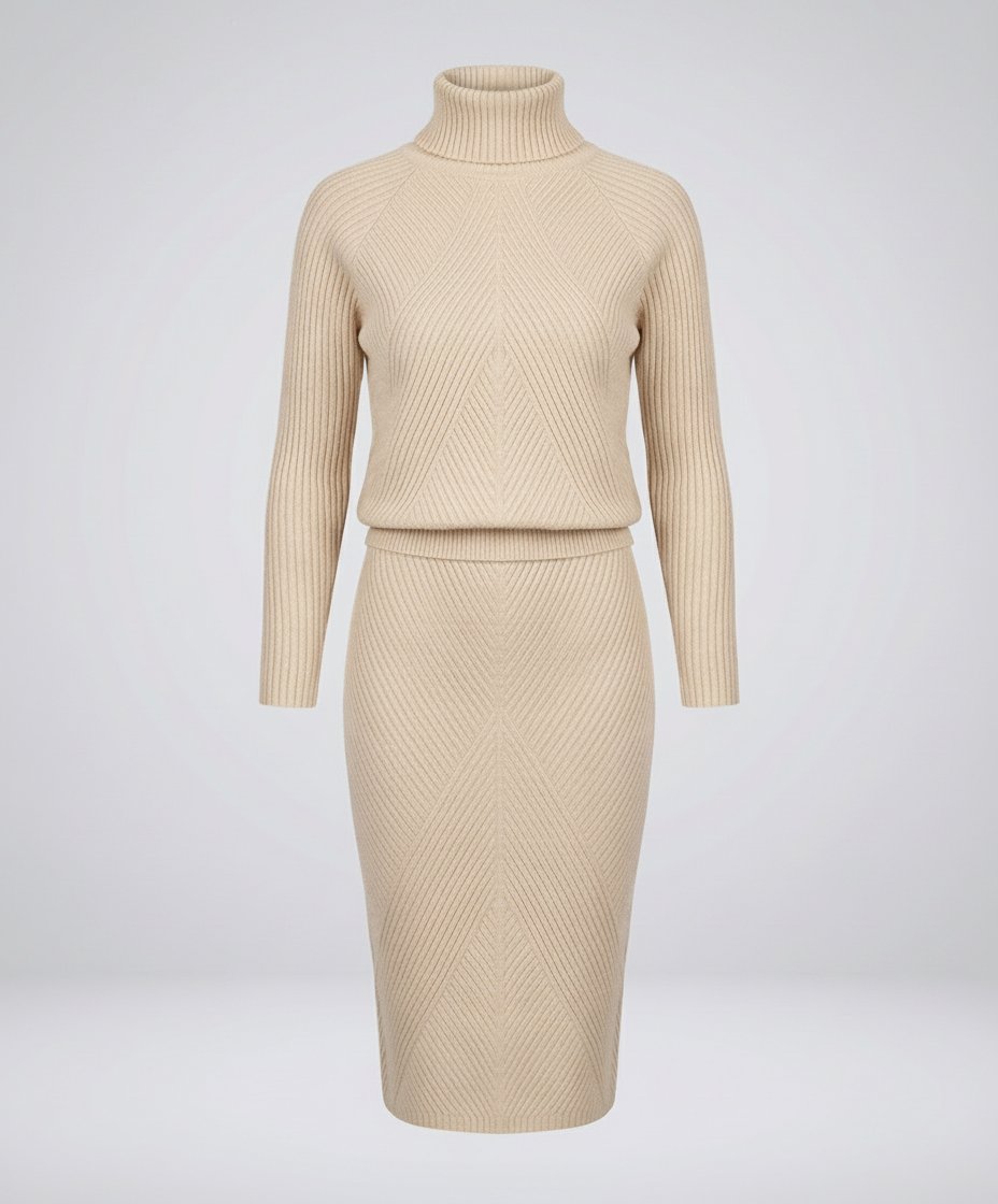 Gemütliches Strickkleid Damen | Heidi-Mode